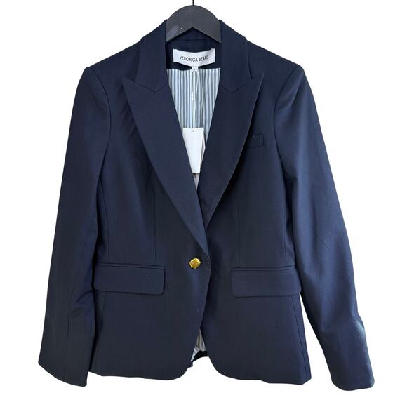New VERONICA BEARD Navy Cutaway Dickey Jacket Size 6 - Picture 7 of 12